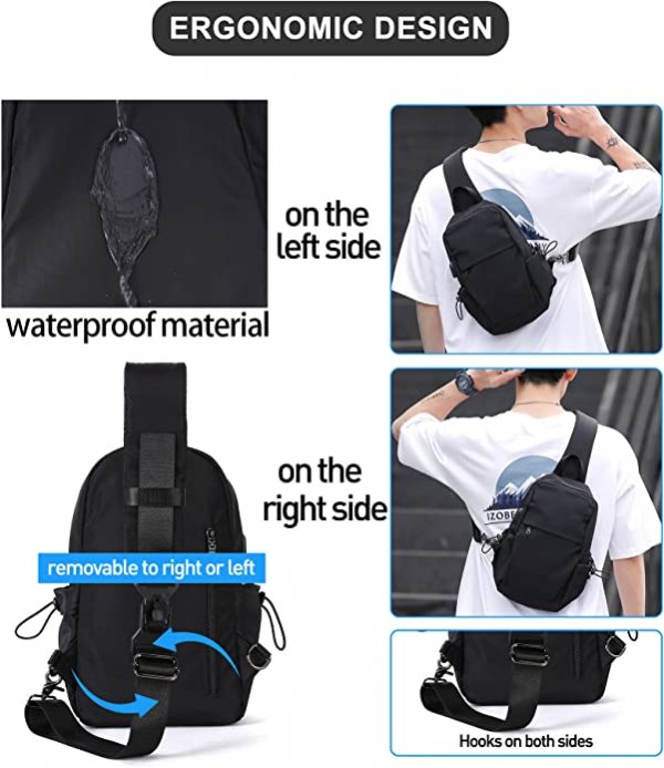 Sling Bag Crossbody Backpack Shoulder Bag for Men Women